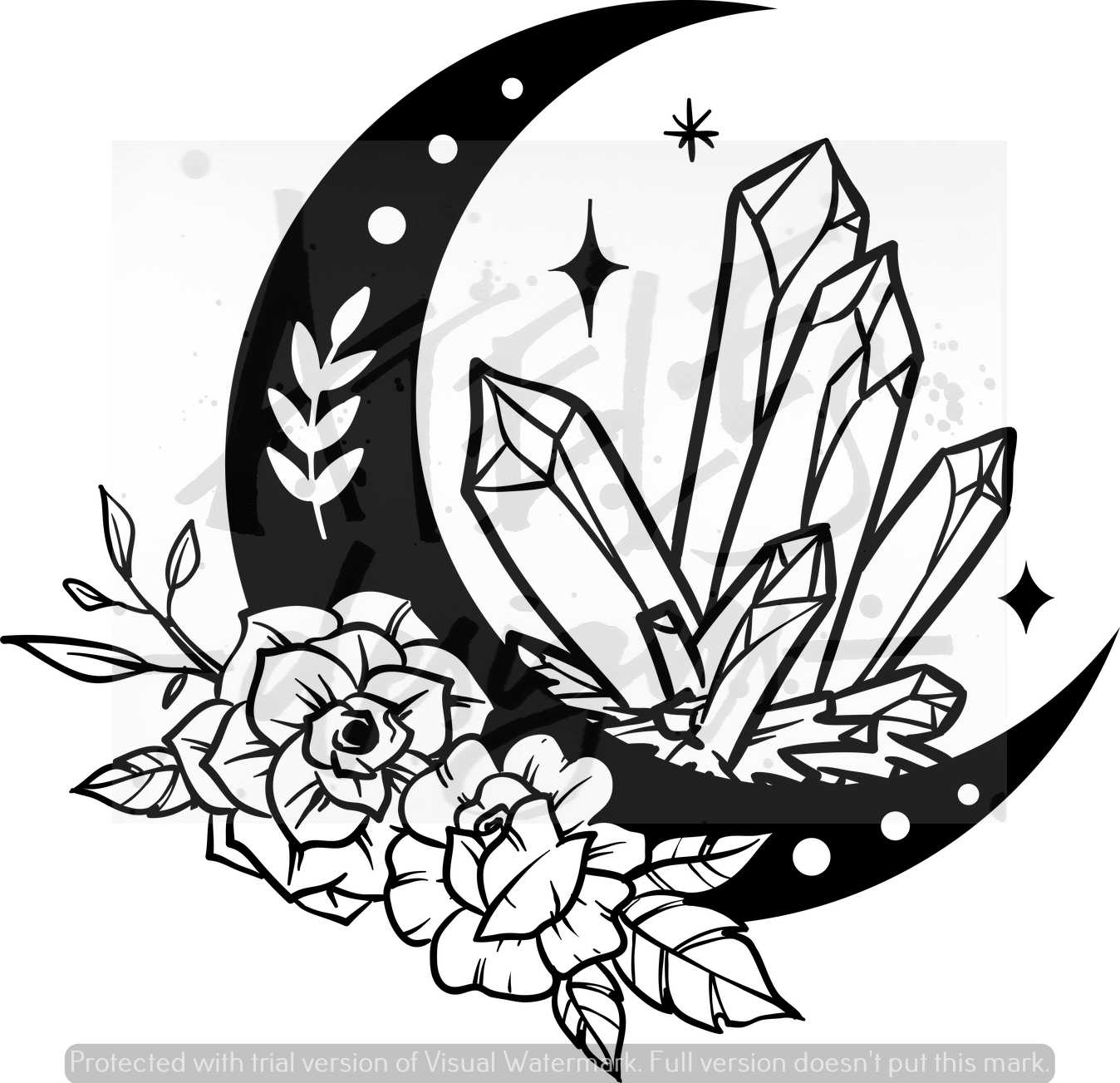 Crystal moon flowers