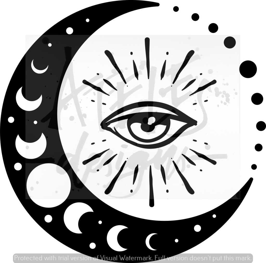 Eye & moon