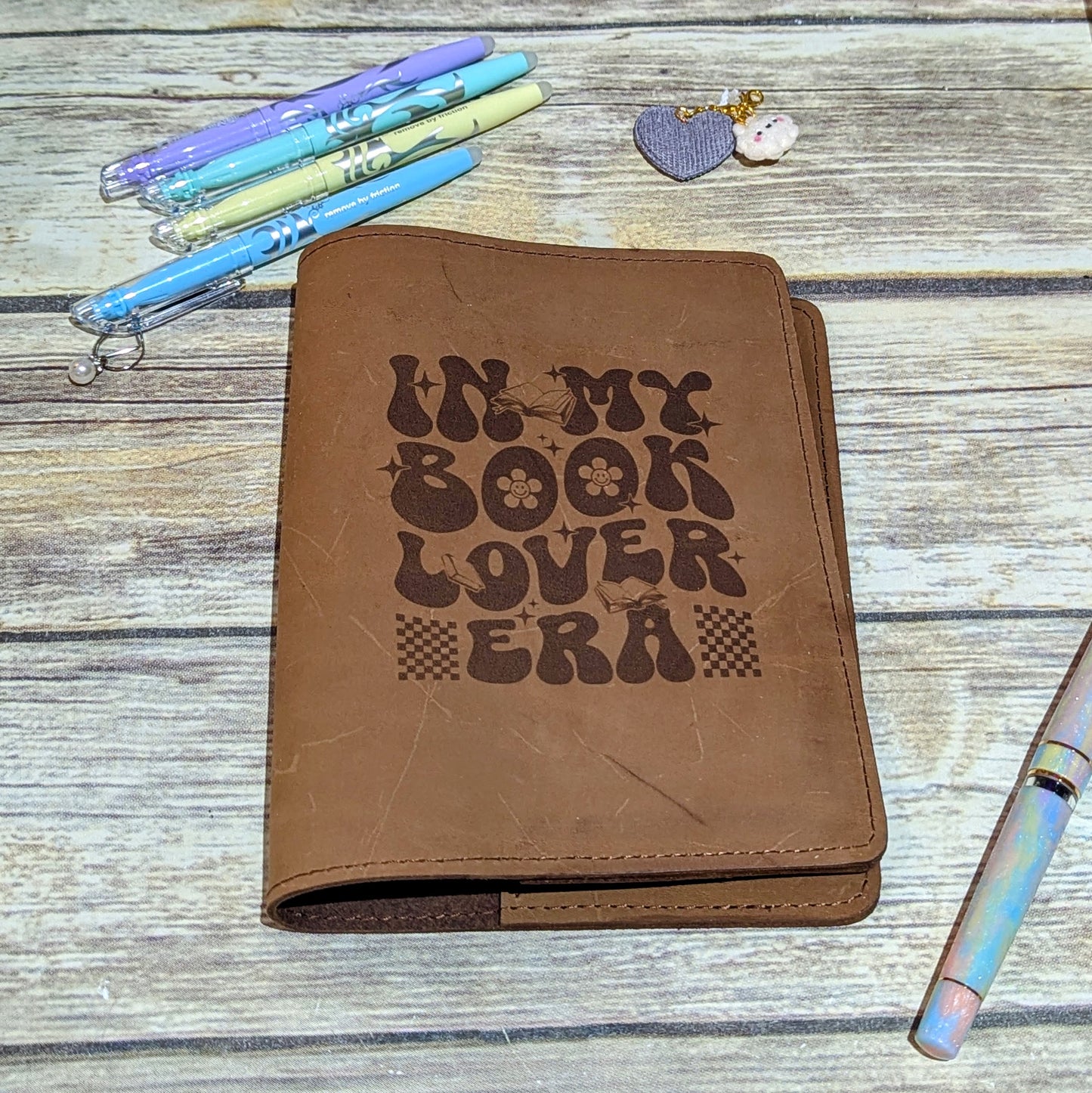 Book Lovers B6 Leather Notebook Cover READY TO SHIP