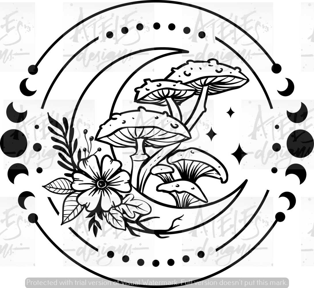 Round Frame Mushroom