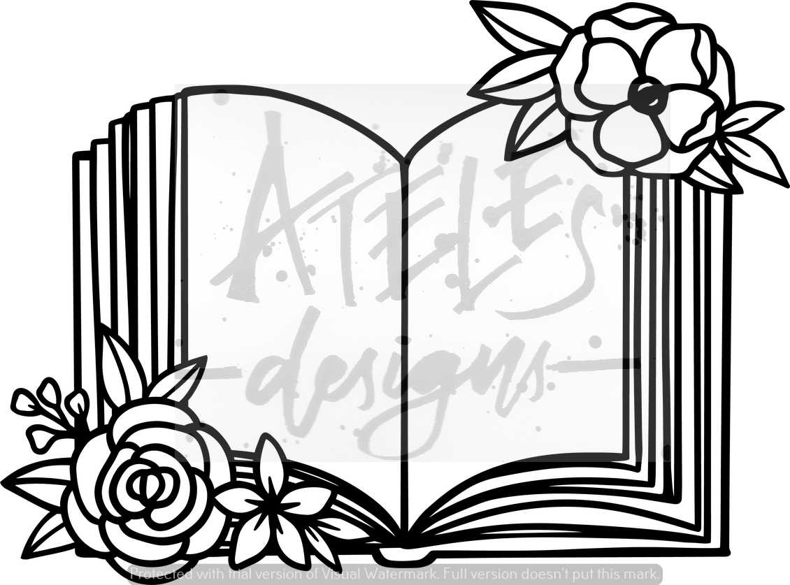 book open flowers